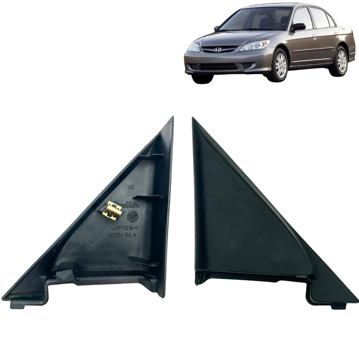 Moldura Interna Lado Esquerdo Retrovisor Honda Civic 2004