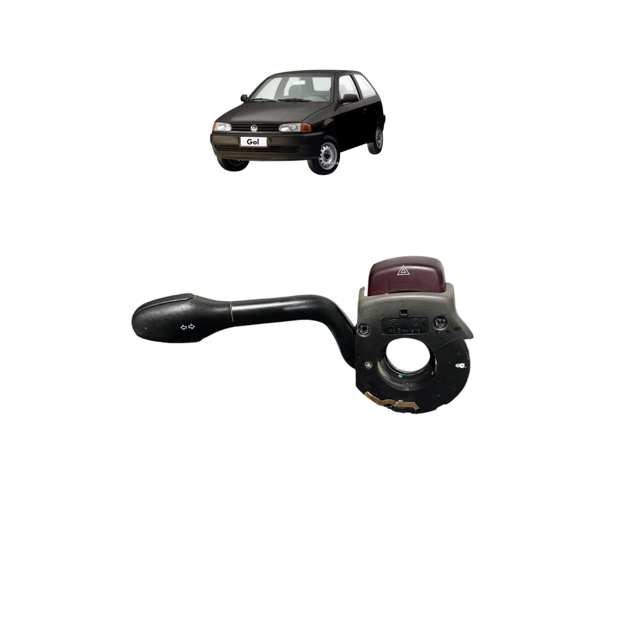 Chave De Seta Com Pisca Alerta Gol G3 1999 2013 Original Preto - Imagem 1