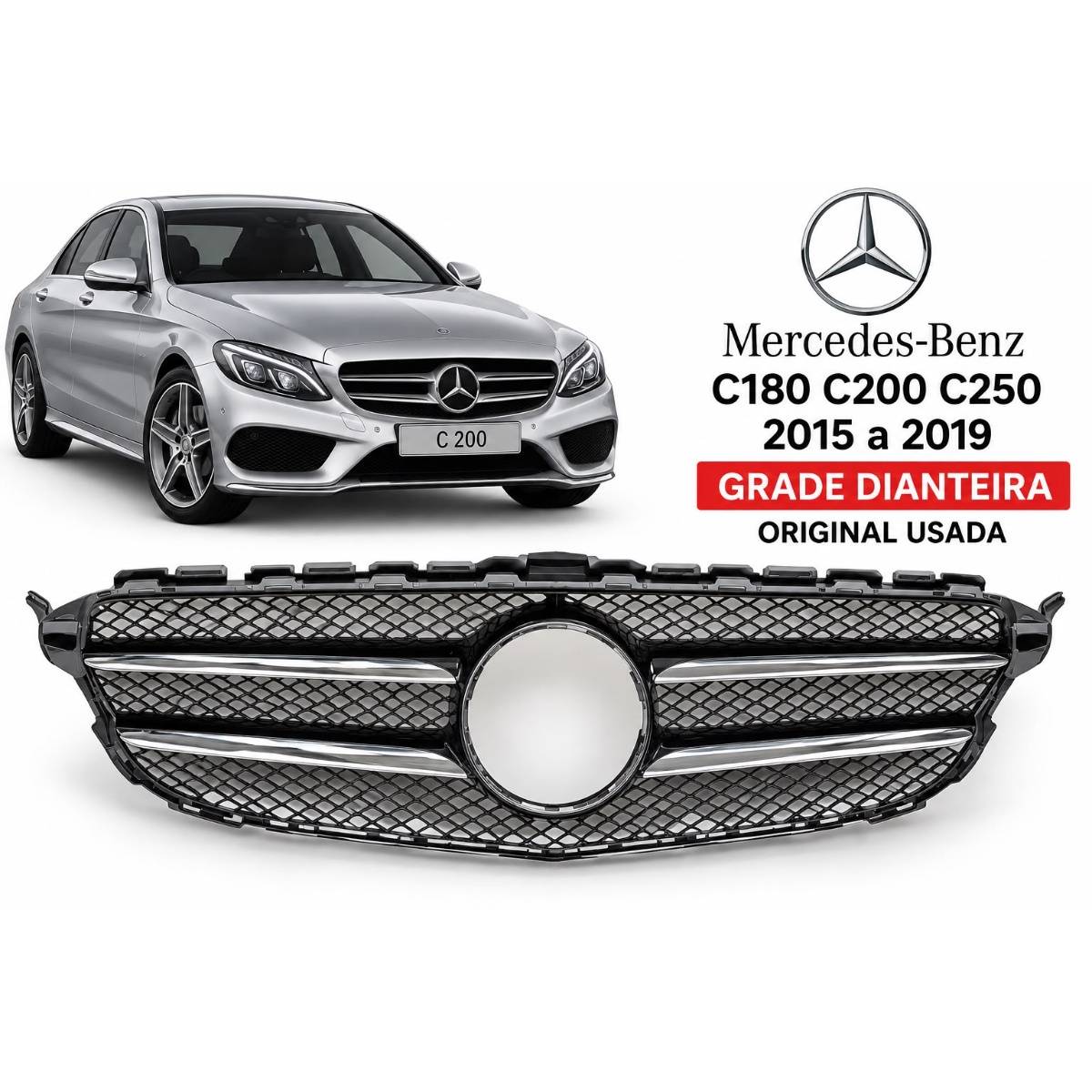 Grade Mercedes C180 C200 C250 - 2015 A 2019 Original Usada