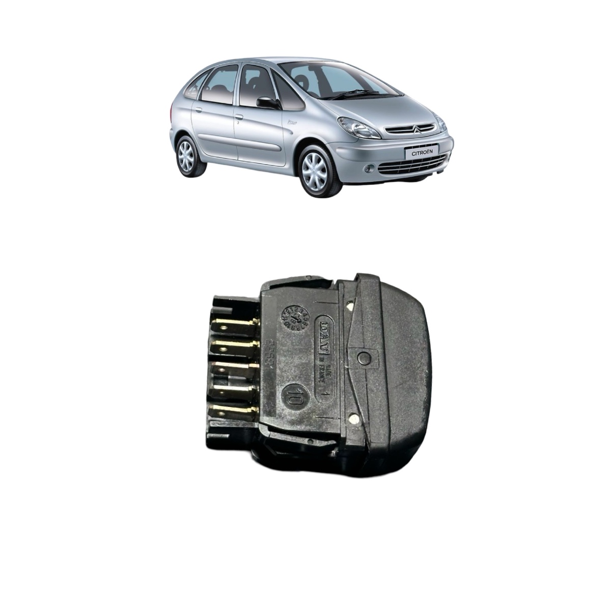Botão Vidro Citroen Xsara Picasso 2008 22681 Original 5 Pino - Imagem 2