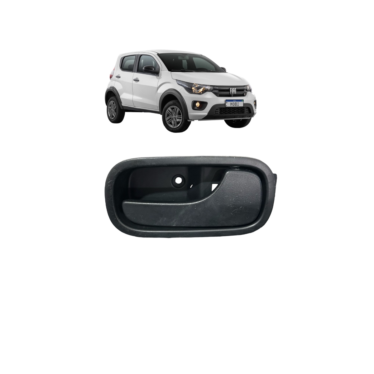 Maçaneta Interna Lado Direito Fiat Mobi 2019 100180497 Preto - Imagem 1
