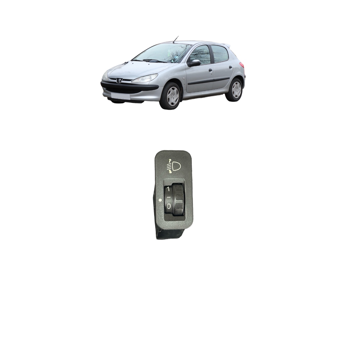 Botão Regulagem Altura Do Farol Peugeot 206 1.4 206 2008 - Imagem 3