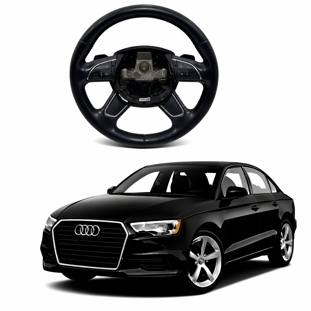 Volante Direção Completo Audi A3 Tfsi 2015 2016 8u0419091ad - Imagem 1
