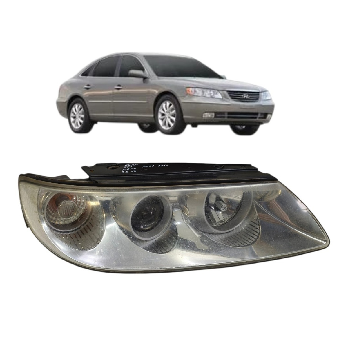 Farol Esq Azera 3.3 V6 Xenon 2006 A 2011 Completo 92101-3L40