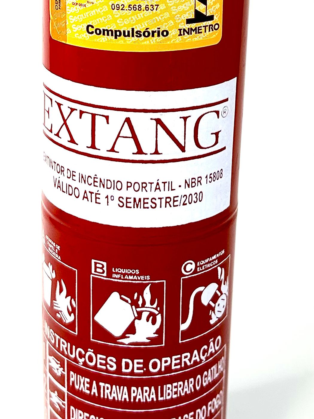 Extintor P1 ABC Automotivo 1kg Universal Extang - Imagem 3