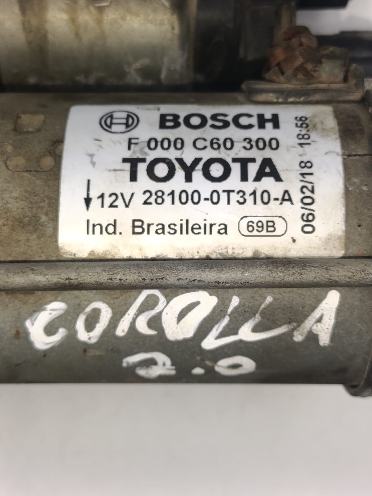 Motor Arranque Partida Bosch Corolla F000C60300 - Imagem 4