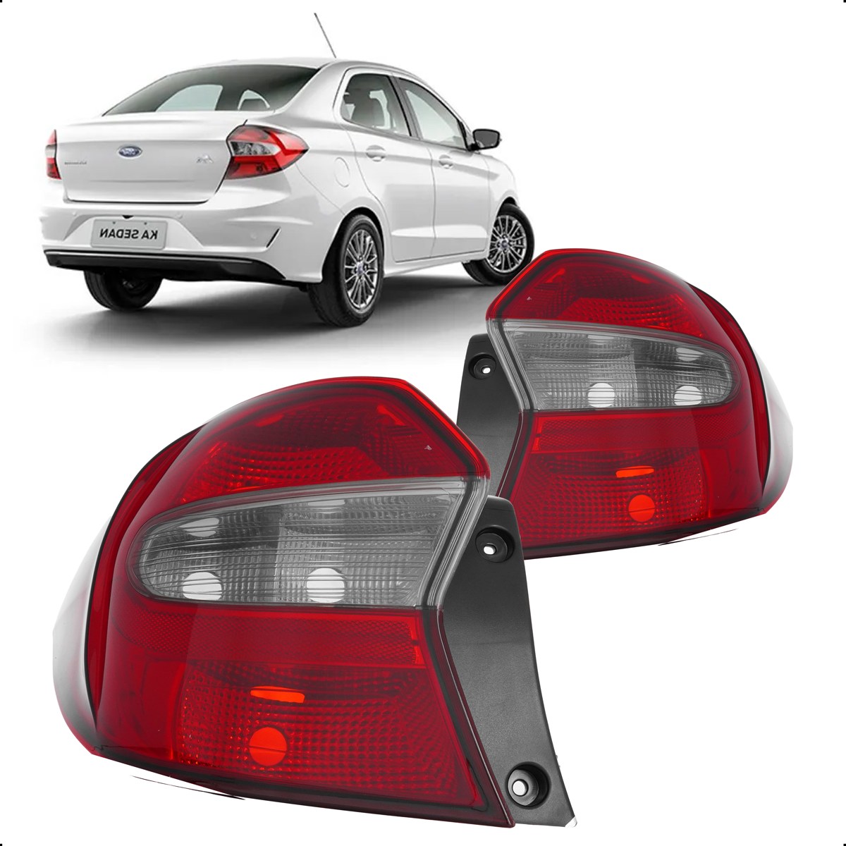 LANTERNA TRASEIRA CRISTAL FORD KA HATCH 2019/2022 LD NOVO @