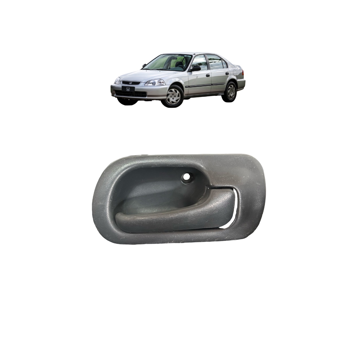 Maçaneta Interna L.d Honda Civic 1999 39842 Preto Traseira - Imagem 1