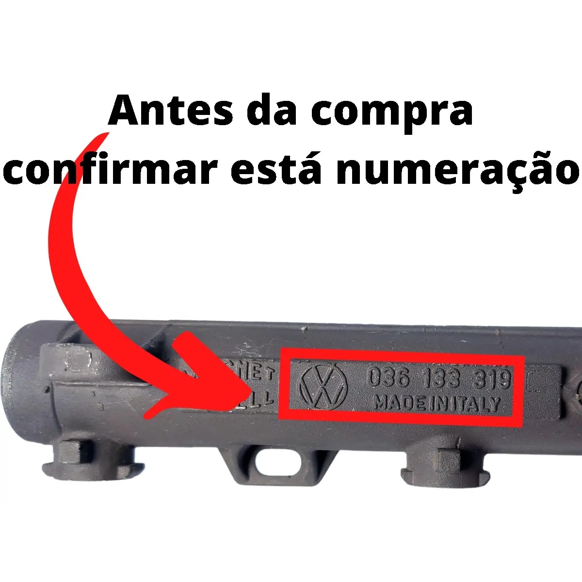 Flauta De Injeção Vw Gol Parati 1.0 16V 036133319C - Imagem 2