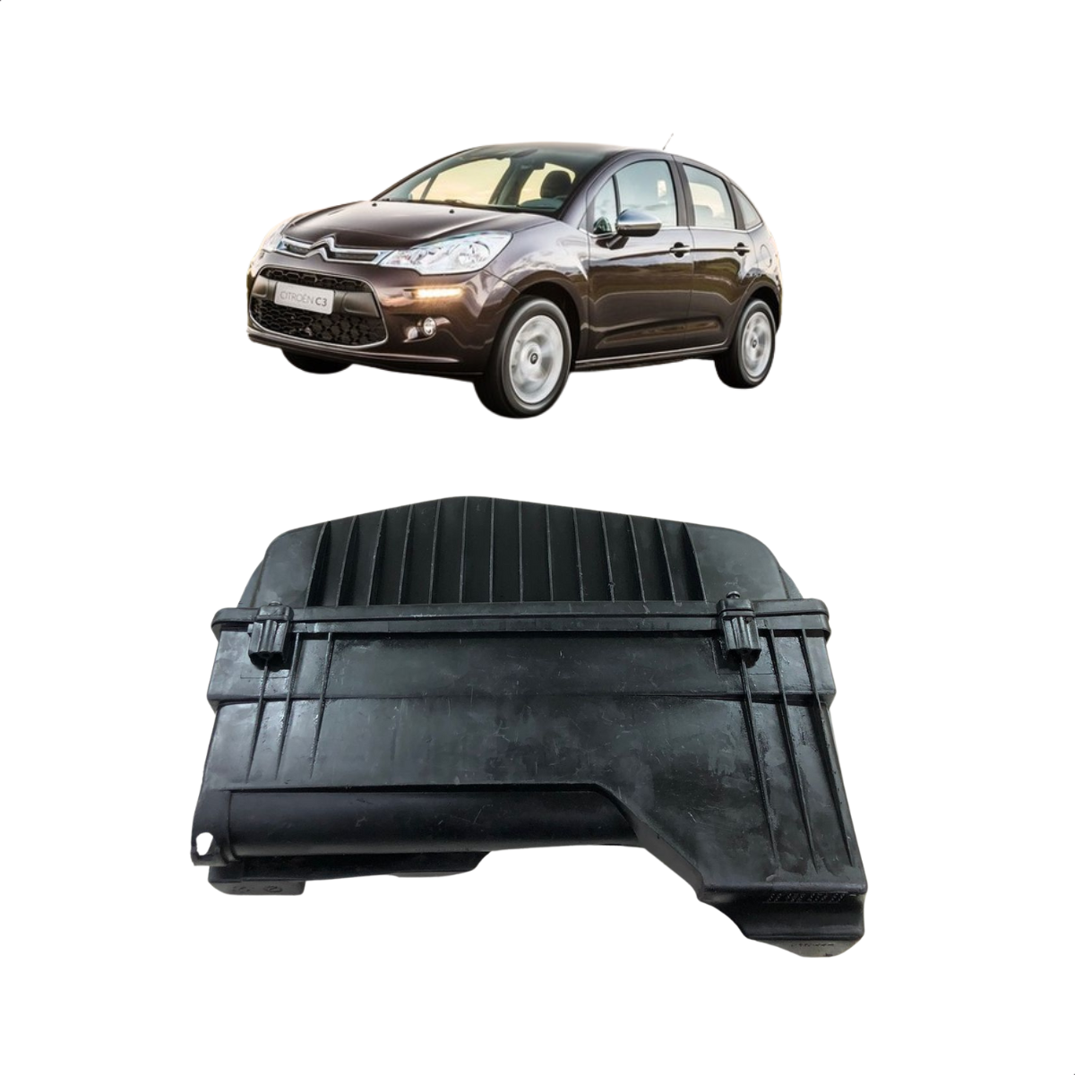 CAIXA FILTRO AR CITROEN C3 1.6 2013/2017 US.