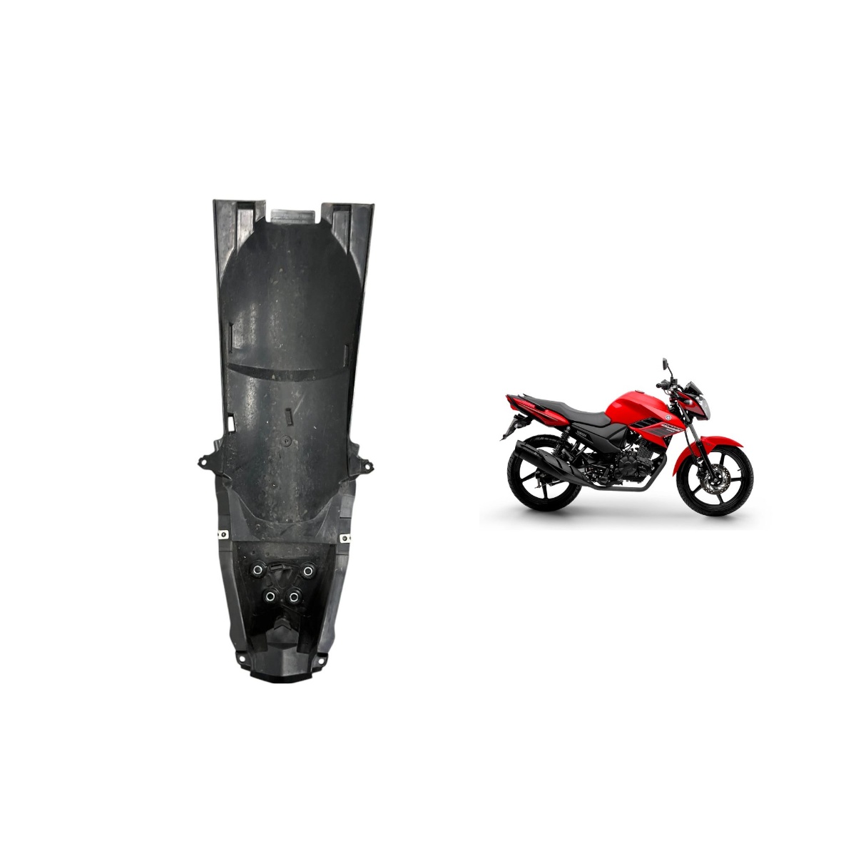 Paralama Traseiro Yamaha Fazer 150 2025 Original Usado