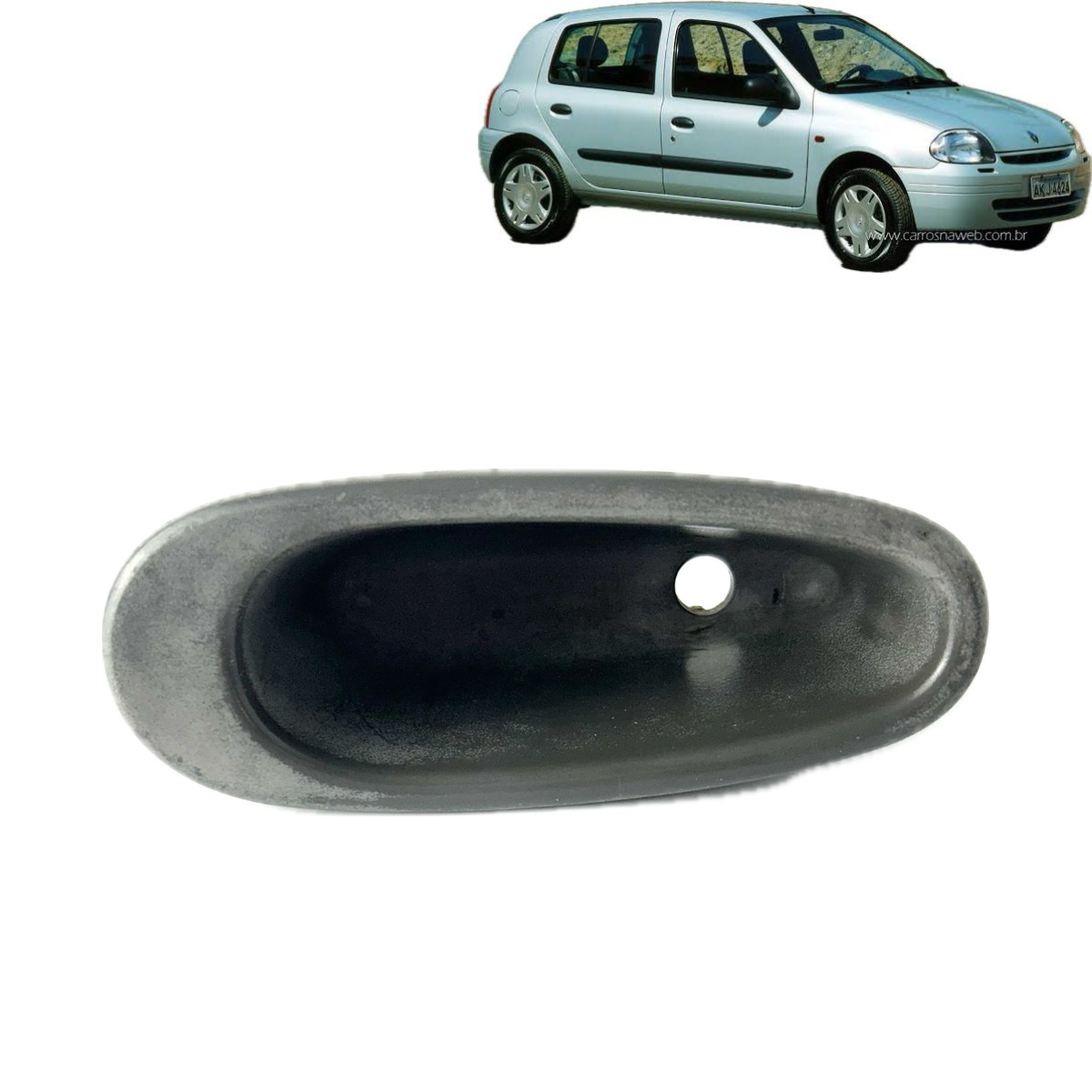 Moldura Puxador Interno Esquerdo Clio RN 2002 2003 - Imagem 1